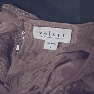 Velvet by Graham and Spencer women's sequin top size (L)